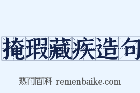 掩瑕藏疾造句是什么意思的图片